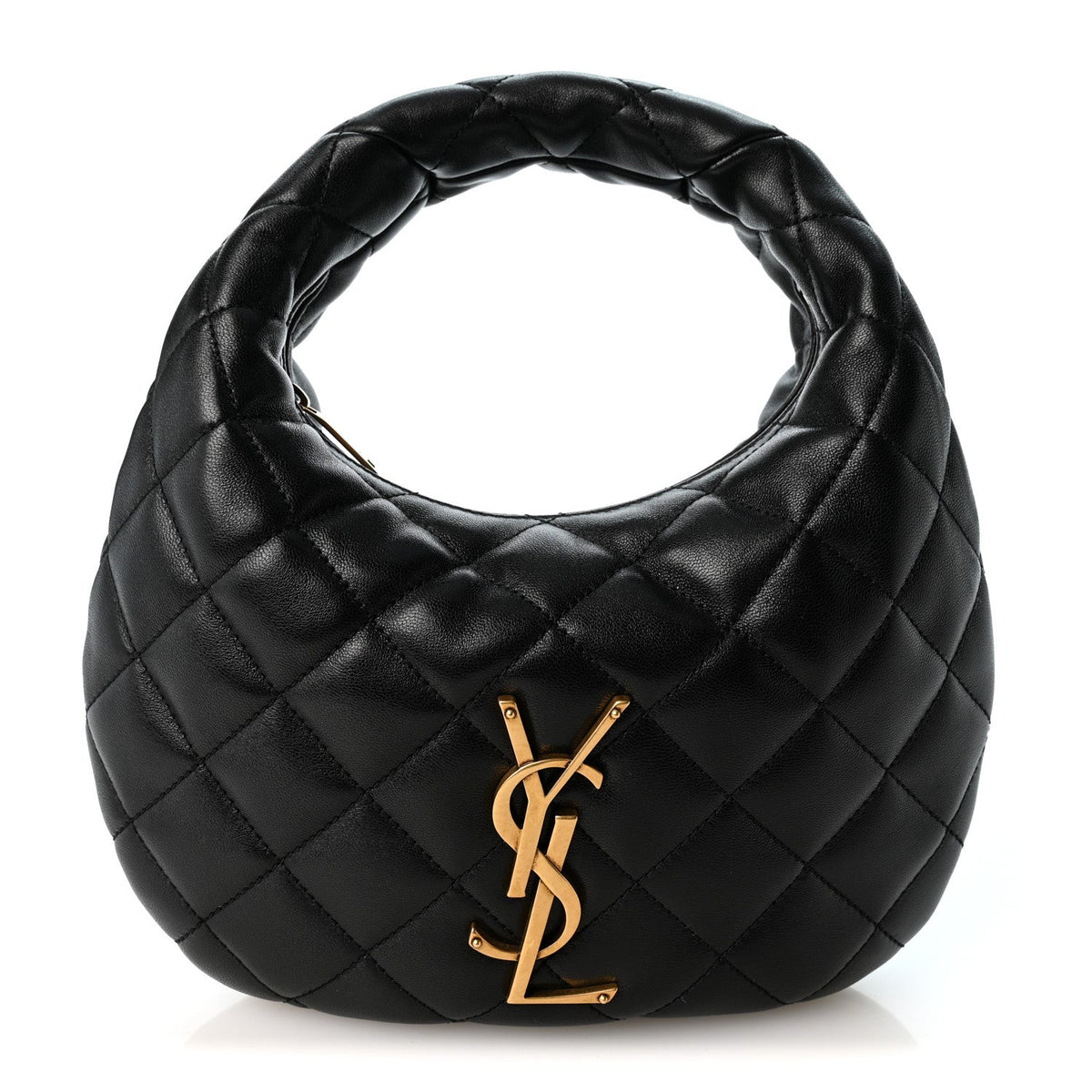 Quilted Lambskin Handbag - Black