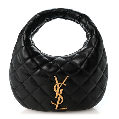 Quilted Lambskin Handbag - Black
