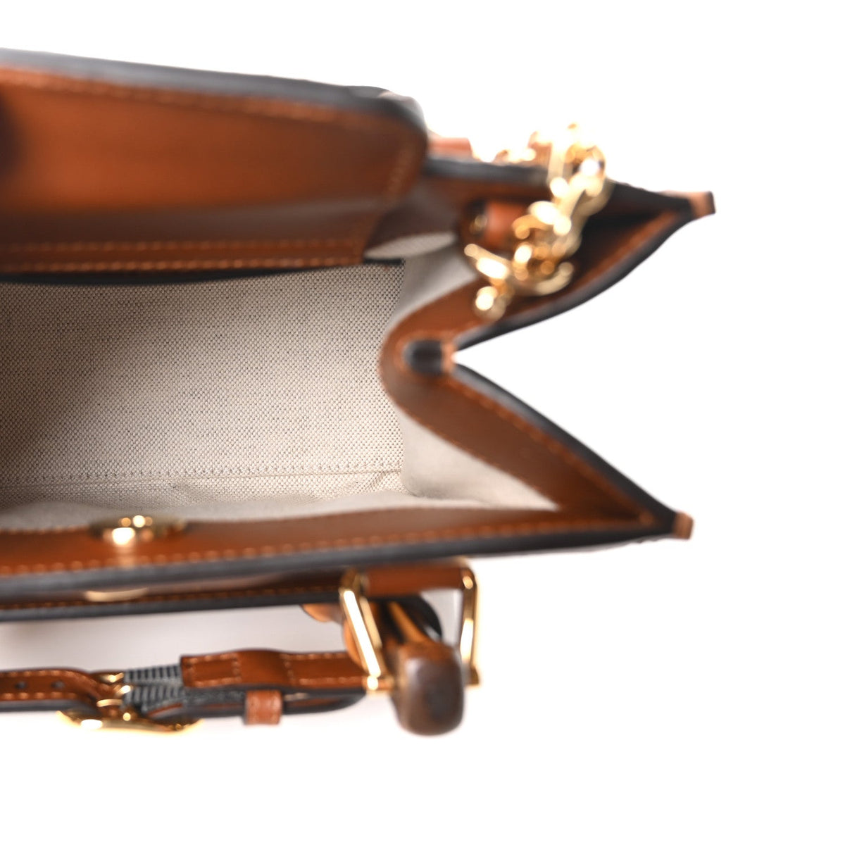 Mini Calfskin Canvas Tote Bag