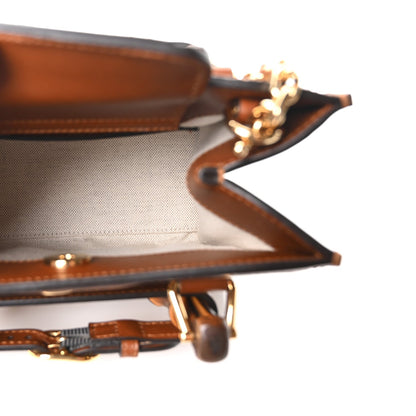 Mini Calfskin Canvas Tote Bag