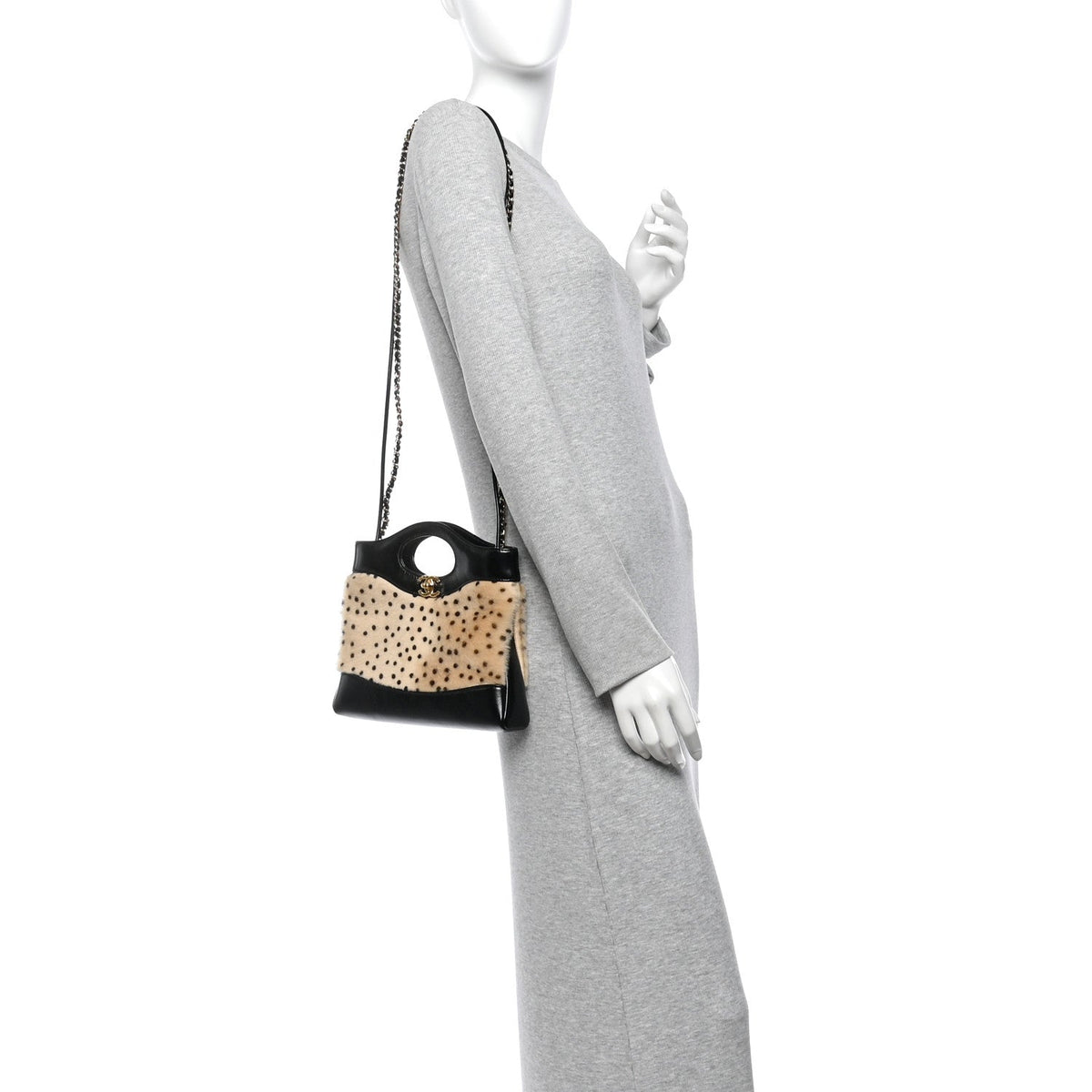 Mini Lambskin Handbag - Beige
