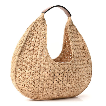 Calfskin Hobo Bag - Natural