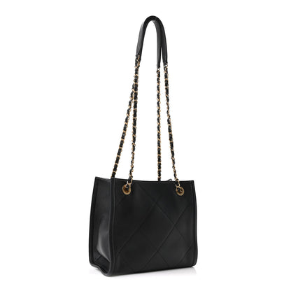 Small Calfskin Handbag - Black