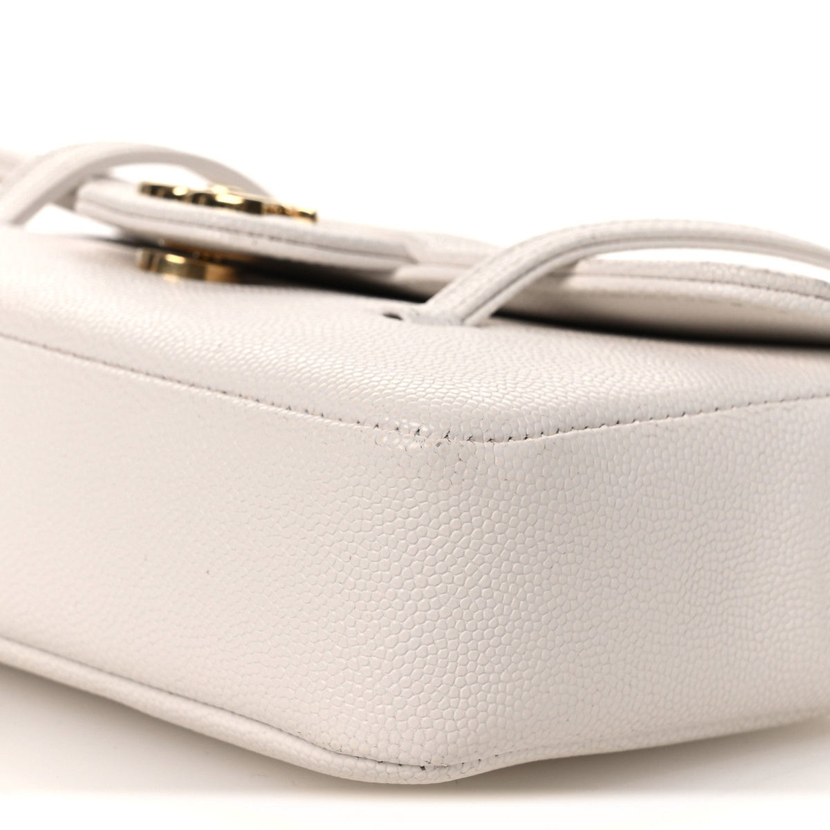 Mini Caviar Shoulder Bag - White