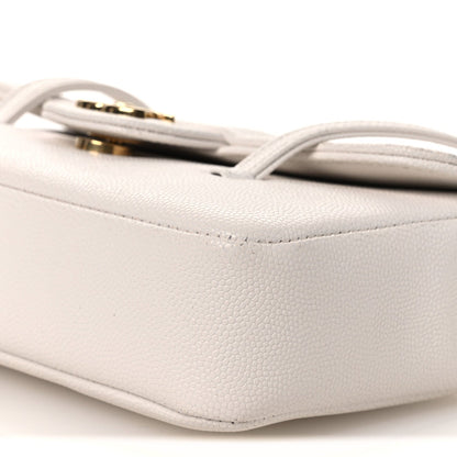 Mini Caviar Shoulder Bag - White