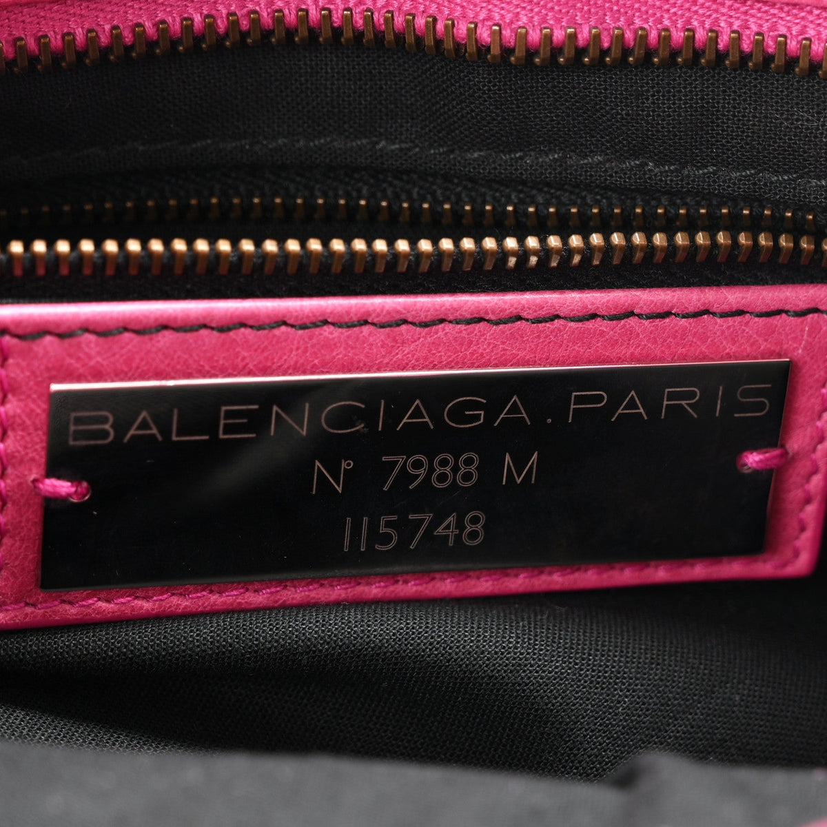 Agneau Classic Hardware City Cyclamen Fu Handbag