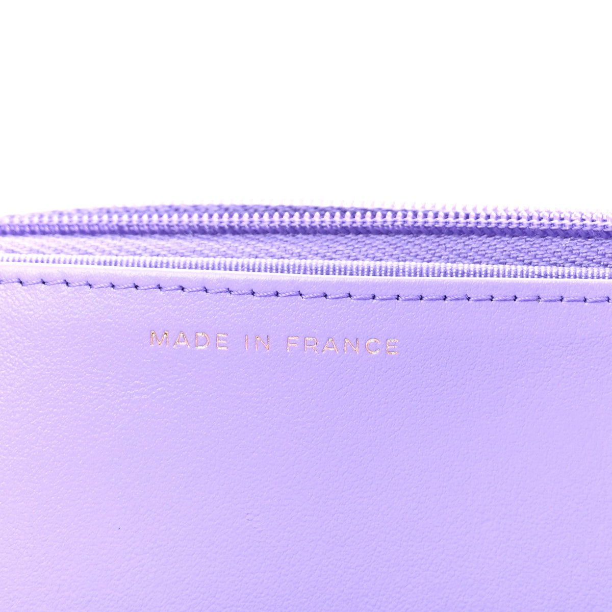 Quilted Caviar Wallet Bag - Purple