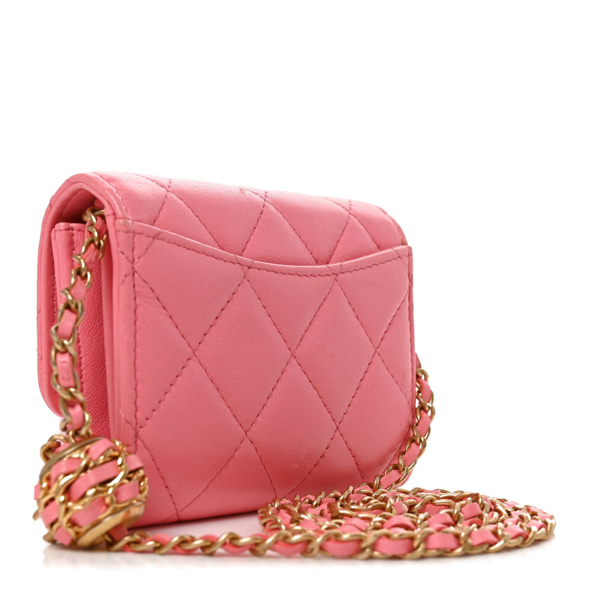 Quilted Lambskin Handbag - Pink