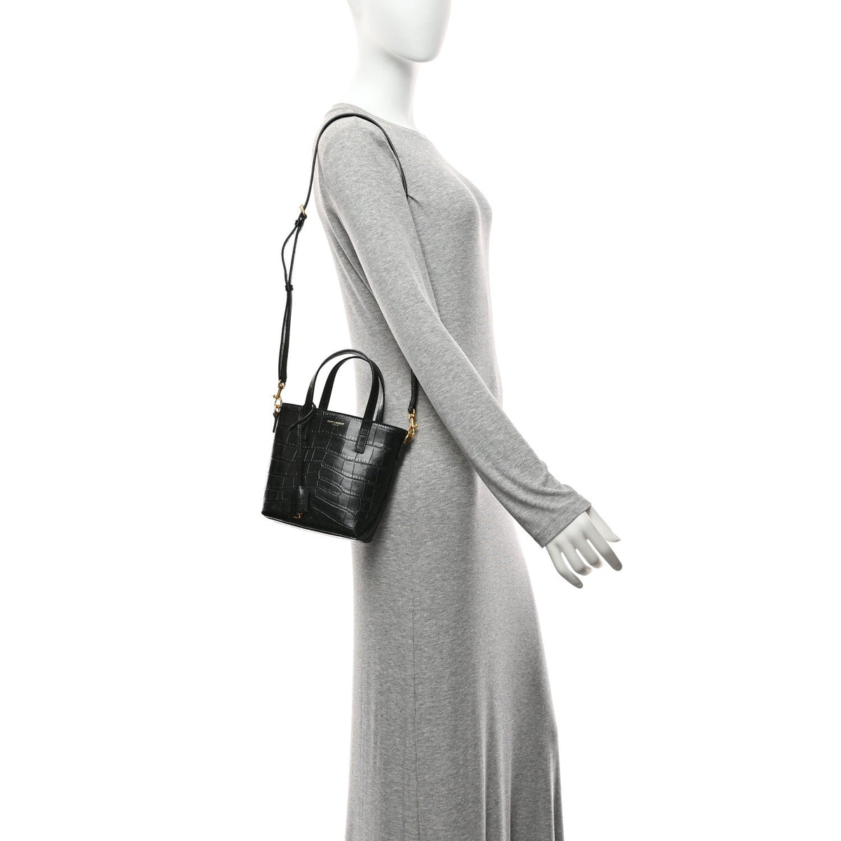Mini Calfskin Tote Bag - Black