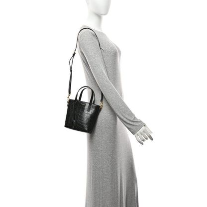 Mini Calfskin Tote Bag - Black