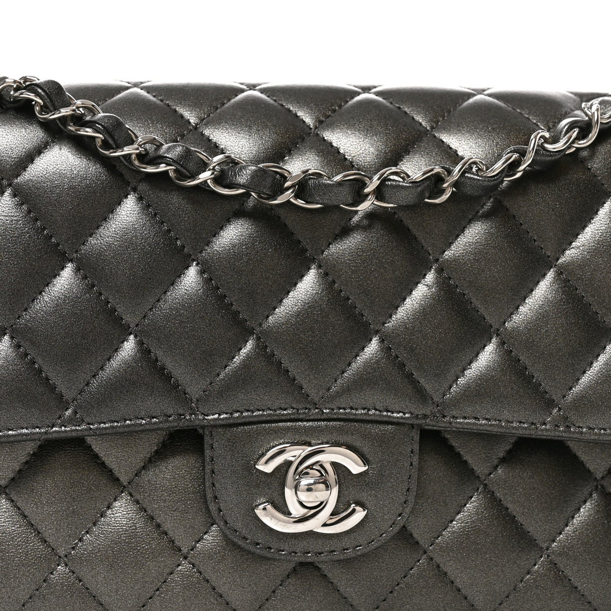 Medium Quilted Lambskin Flap Shoulder Bag