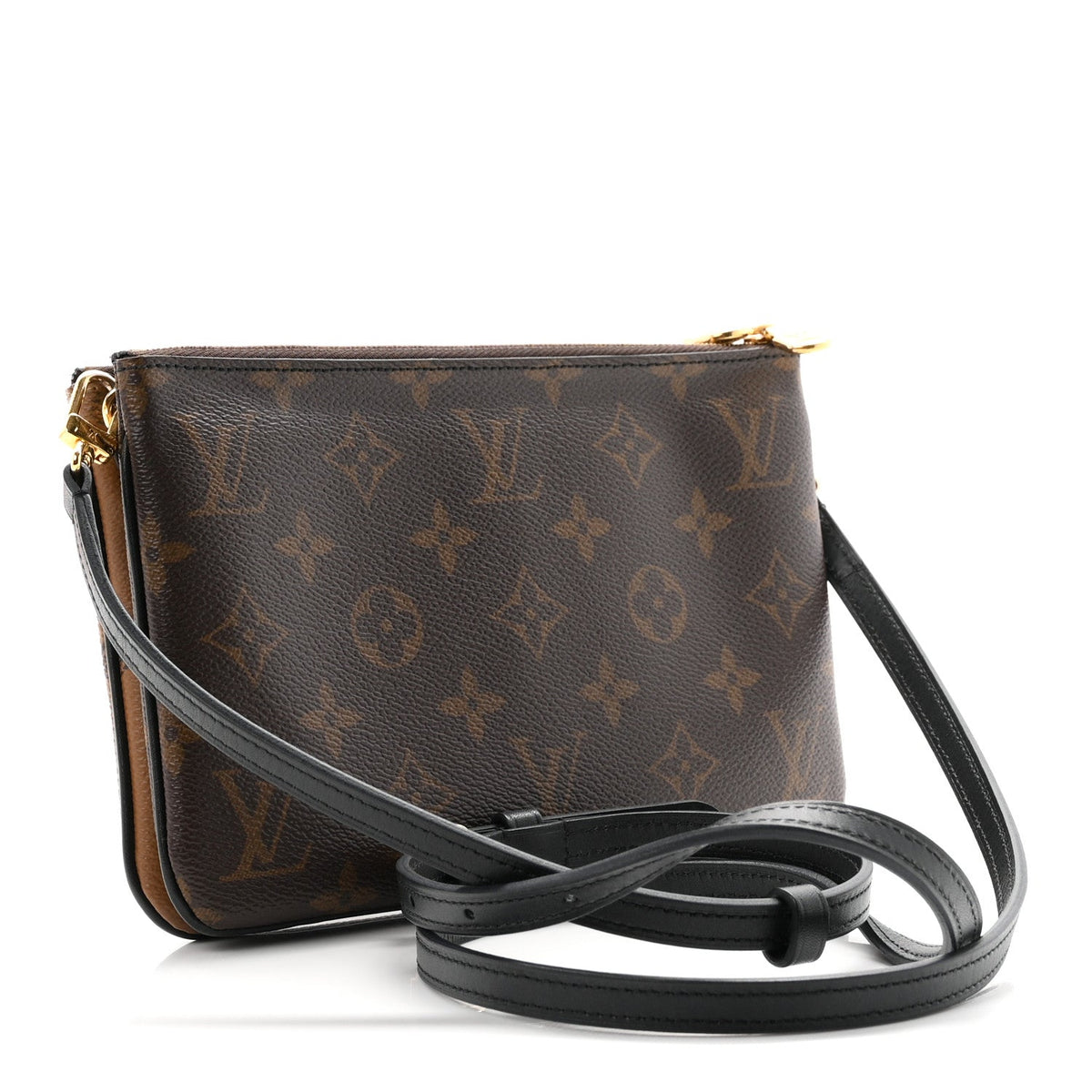 Reverse Monogram Giant Double Zip Pochet Handbag