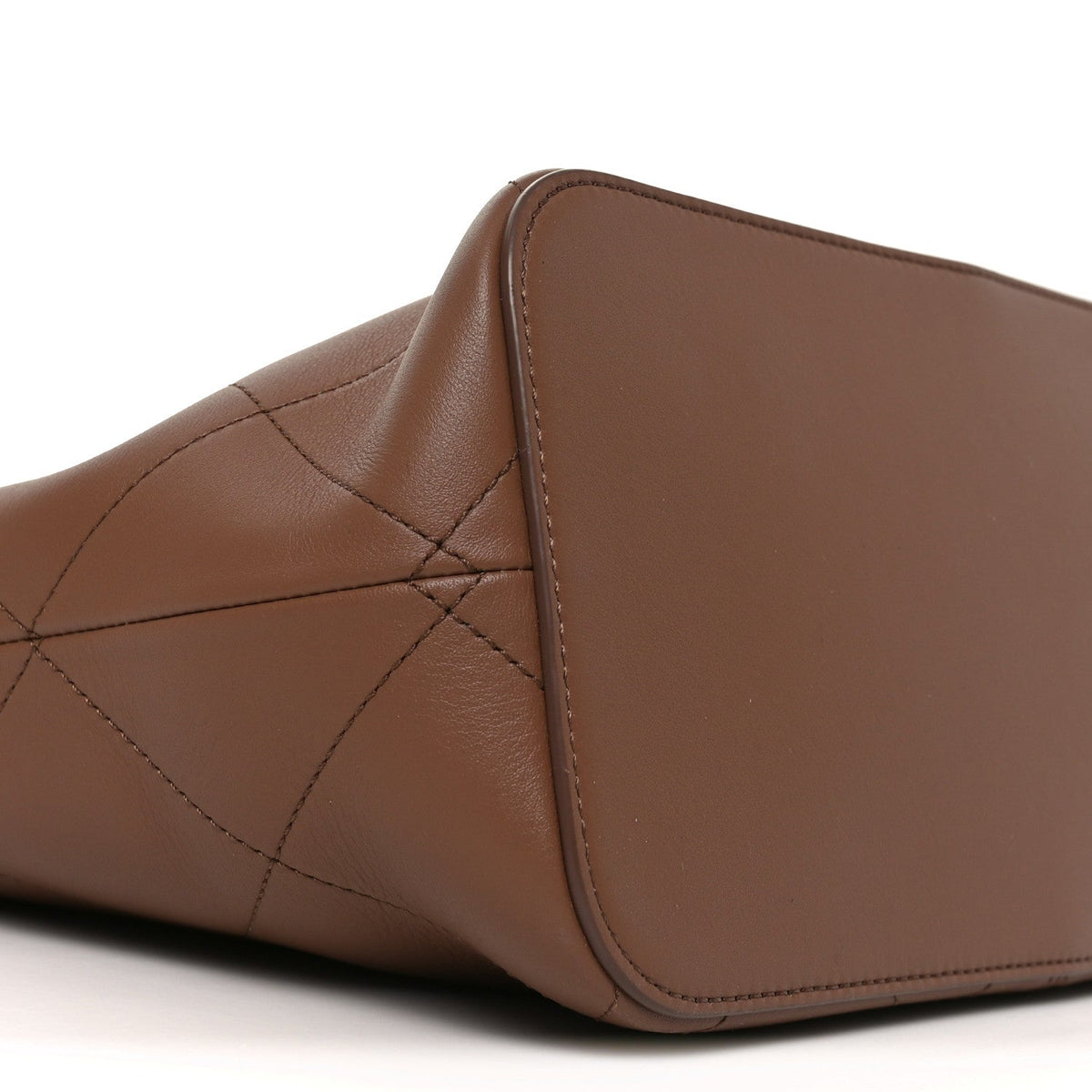 Small Quilted Calfskin Handbag - Brown