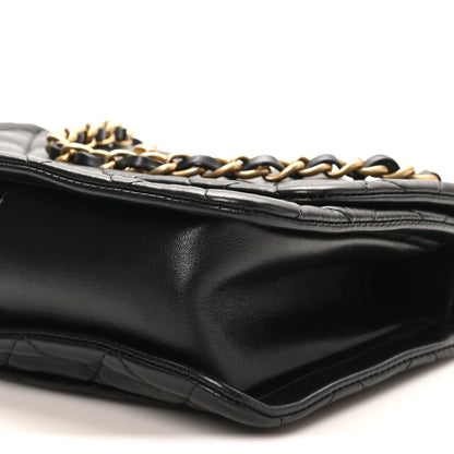 Lambskin Clutch Bag - Black