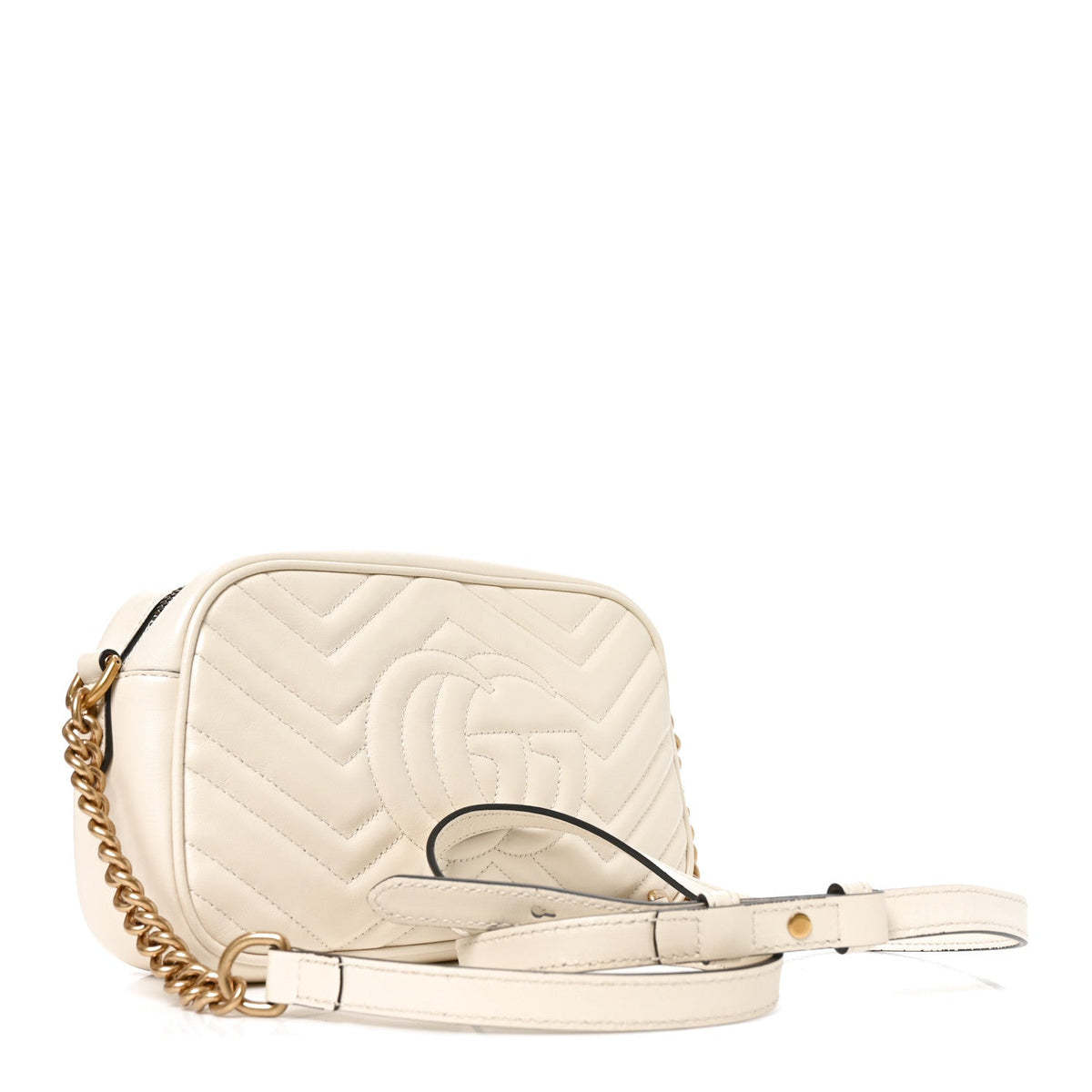 Small Calfskin Shoulder Bag - White