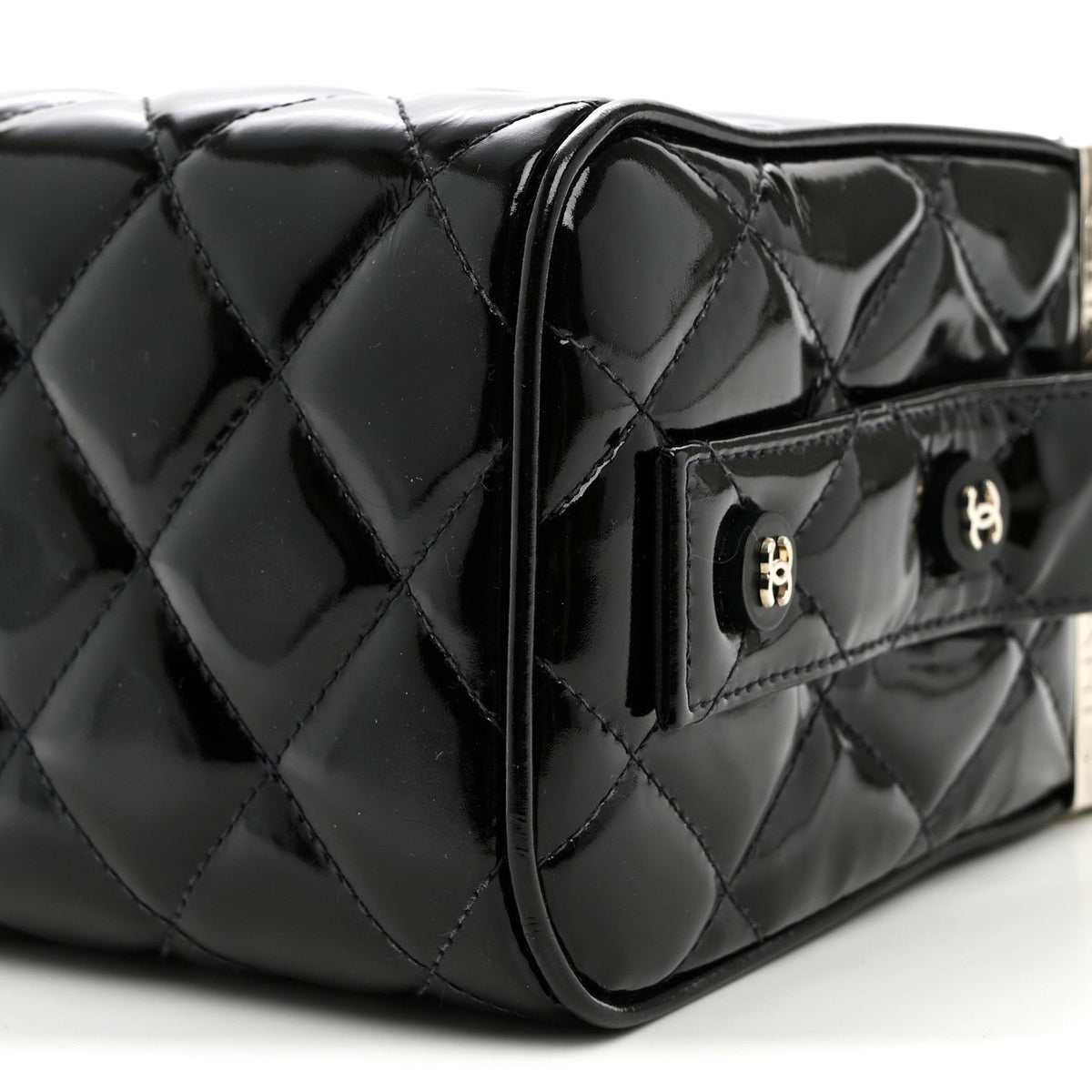 Quilted Clutch Bag - Black