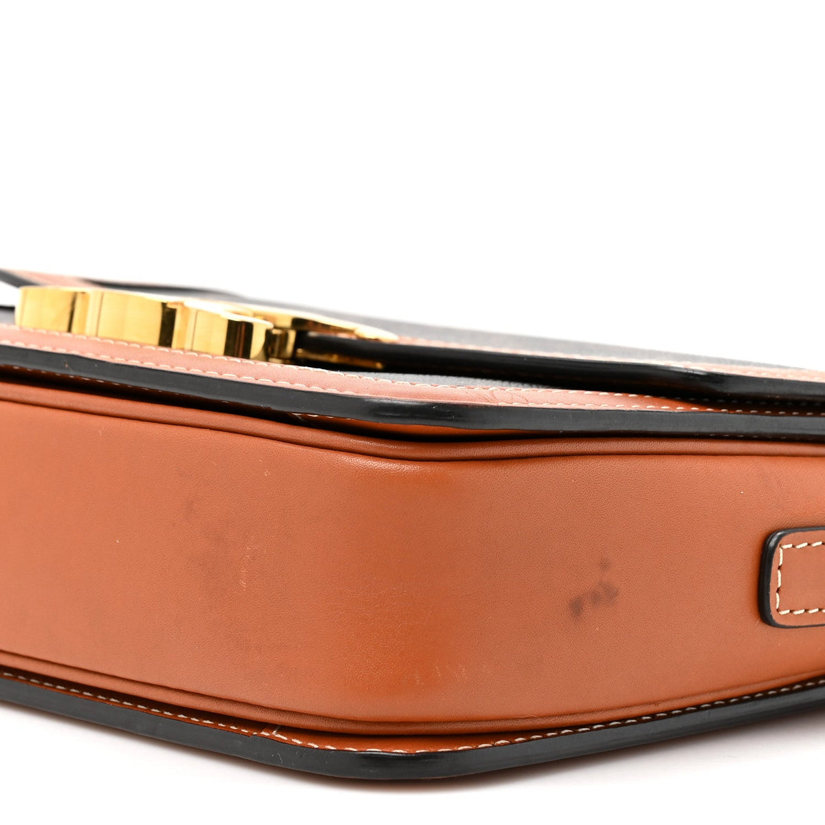 Calfskin Canvas Handbag - Tan