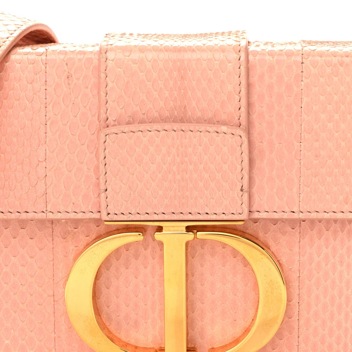 Snakeskin 30 Montaigne Box Bag Rose Clai Handbag