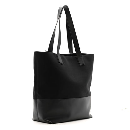 Calfskin Canvas Handbag - Black