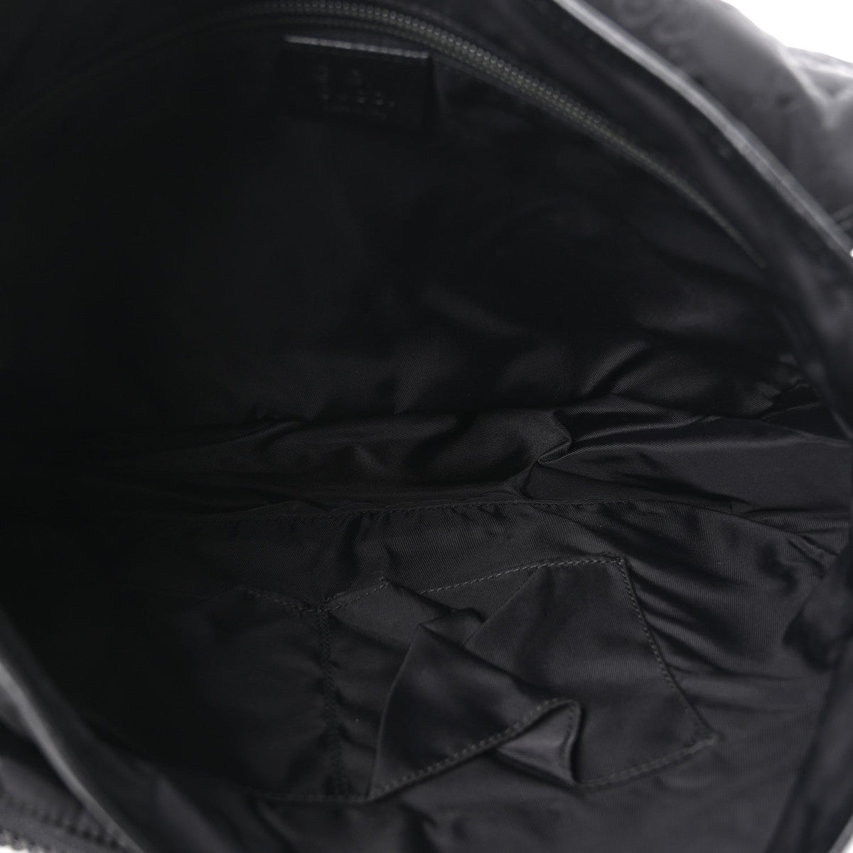 Nylon Flap Shoulder Bag - Black