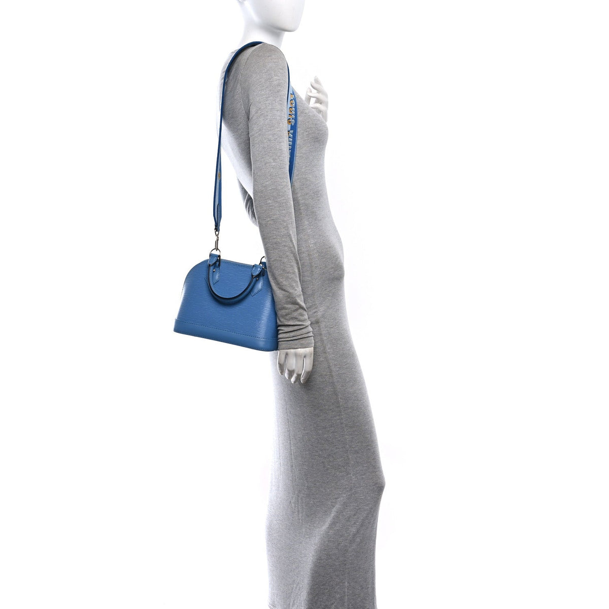 Epi Jacquard Alma Bb Bleuet Handbag