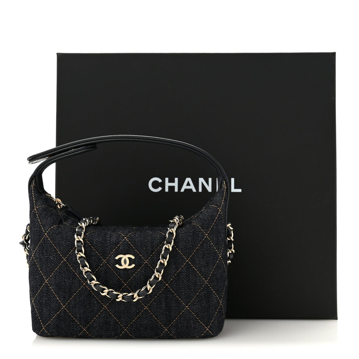 Quilted Hobo Bag - Blue