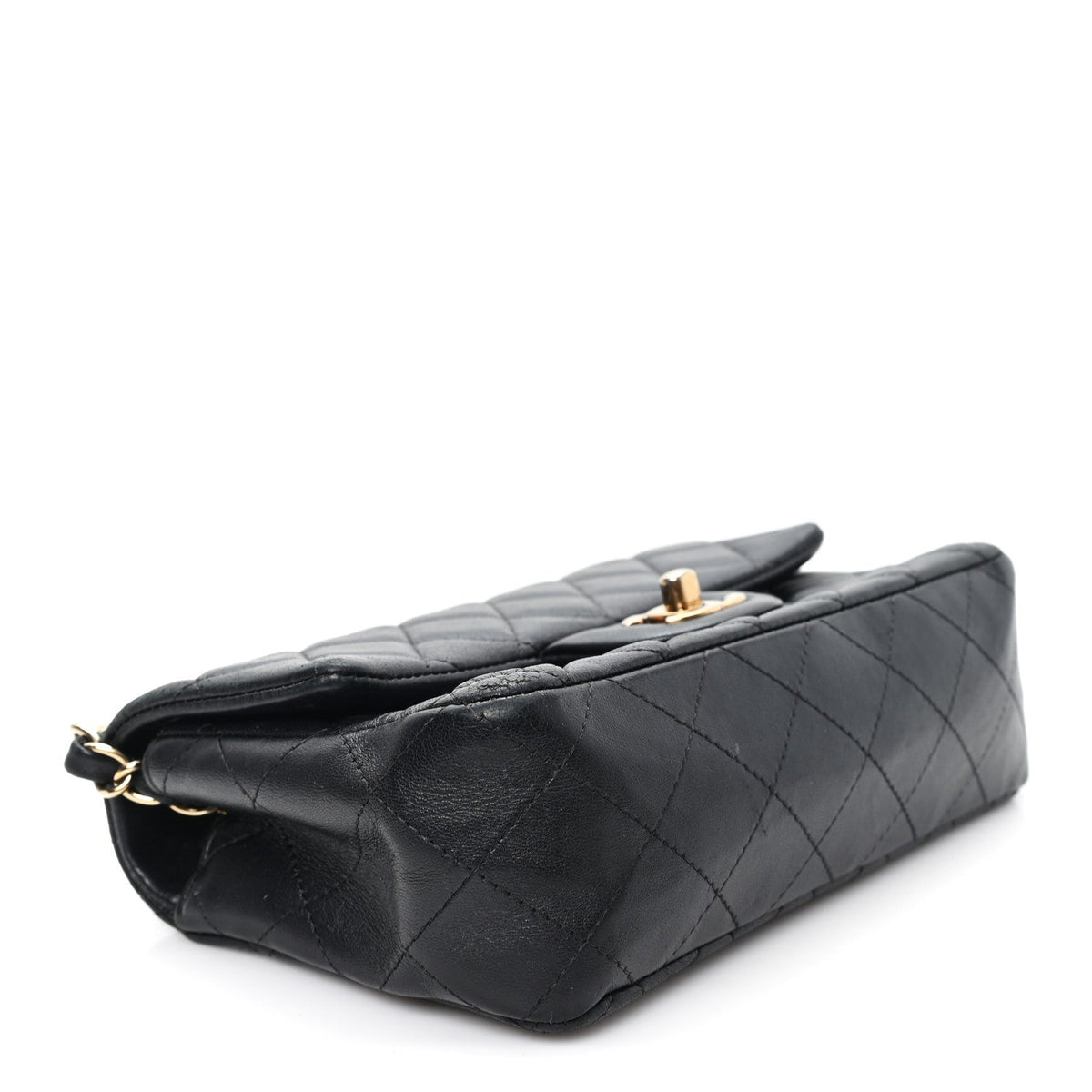 Mini Quilted Lambskin Flap Shoulder Bag - Tan