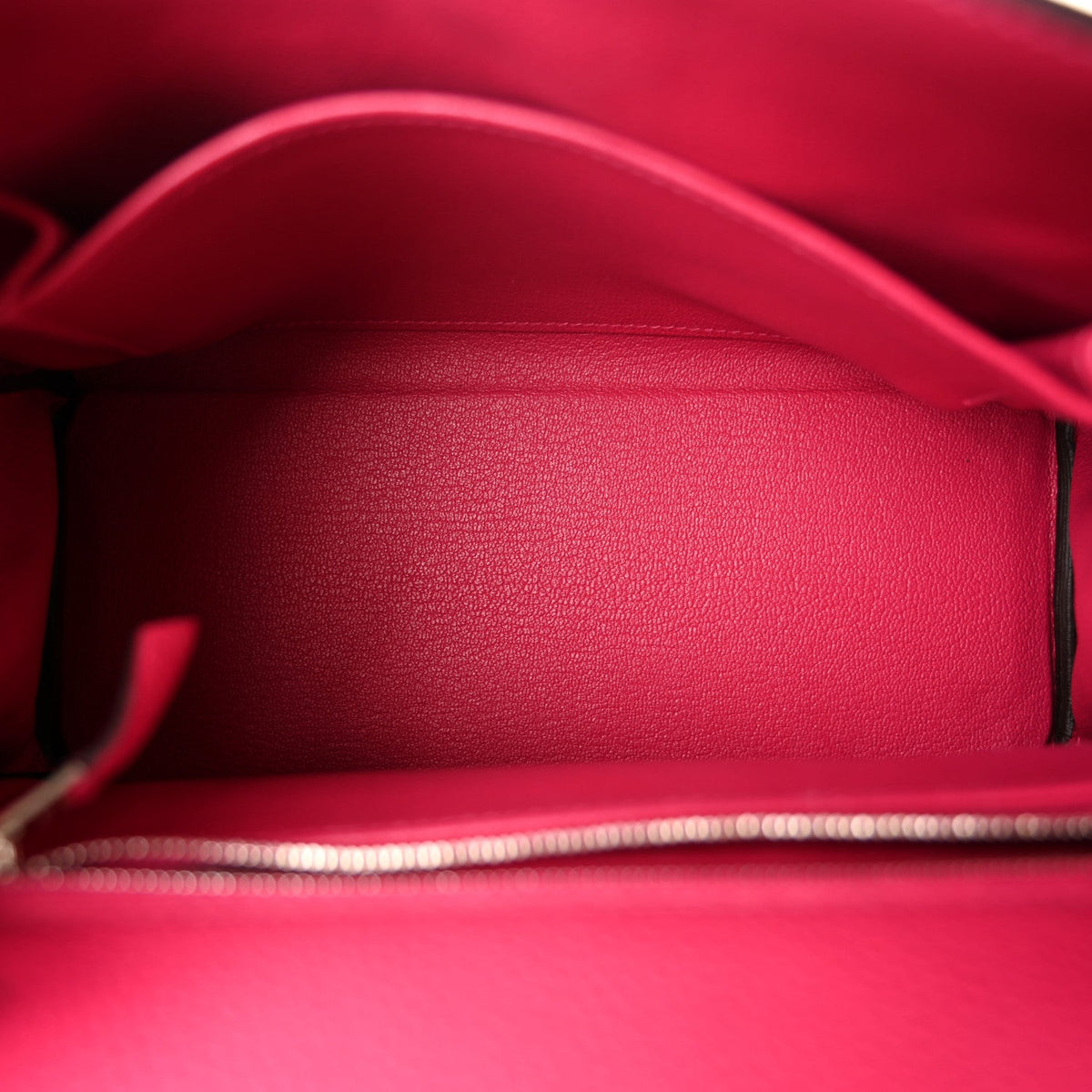 Togo Kelly Retourne 25 Rose Mexico Handbag