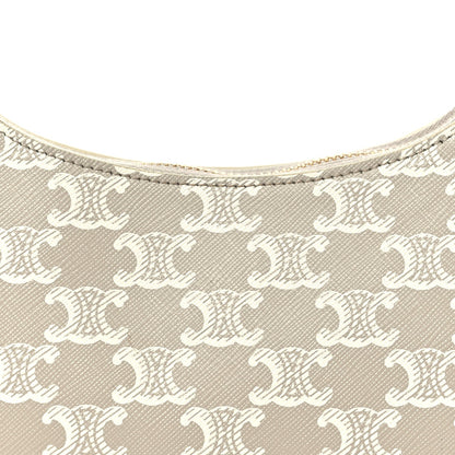 Calfskin Canvas Shoulder Bag