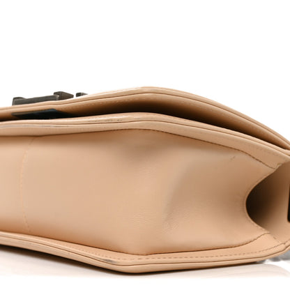 Small Calfskin Flap Shoulder Bag - Pink
