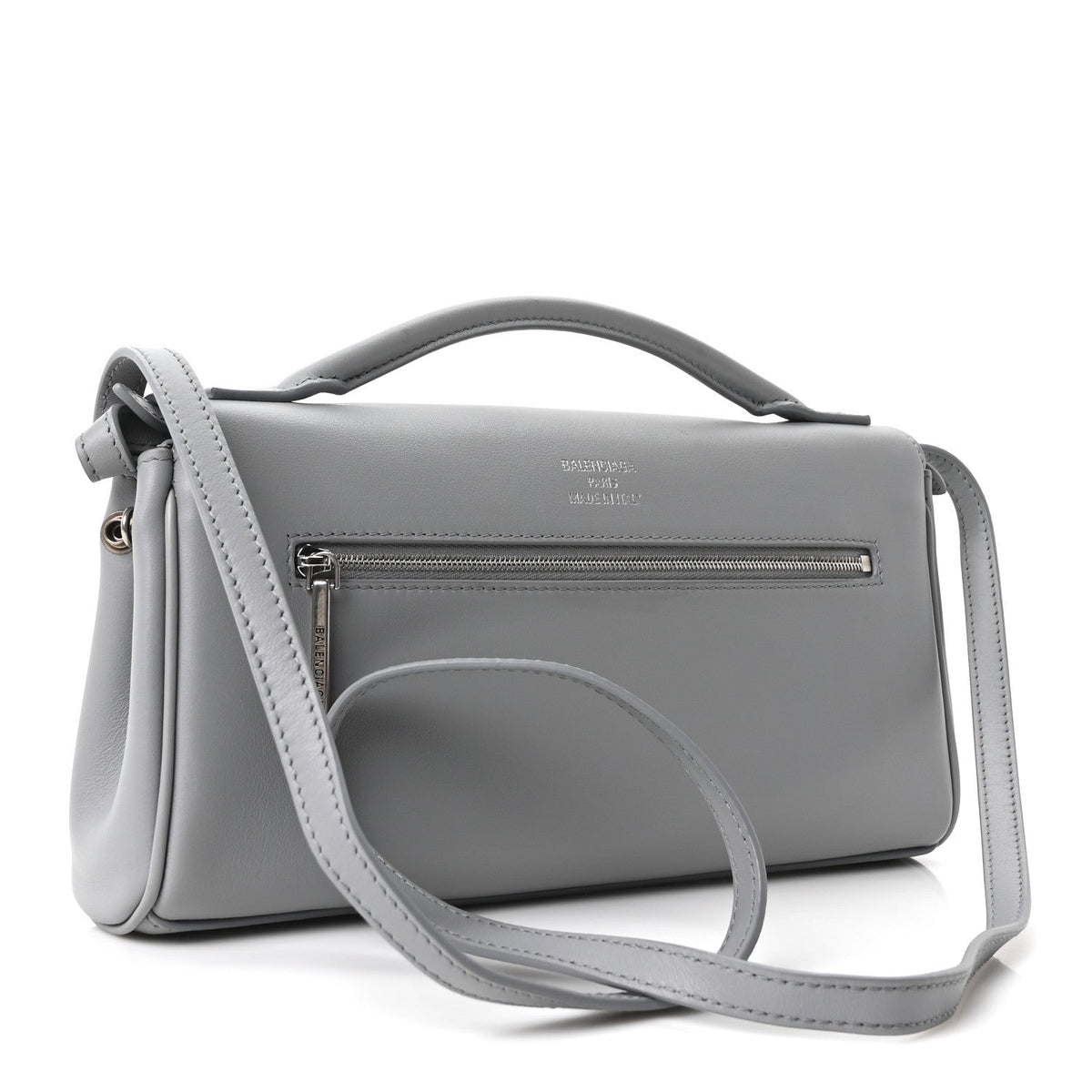 Small Calfskin Clutch Bag - Grey