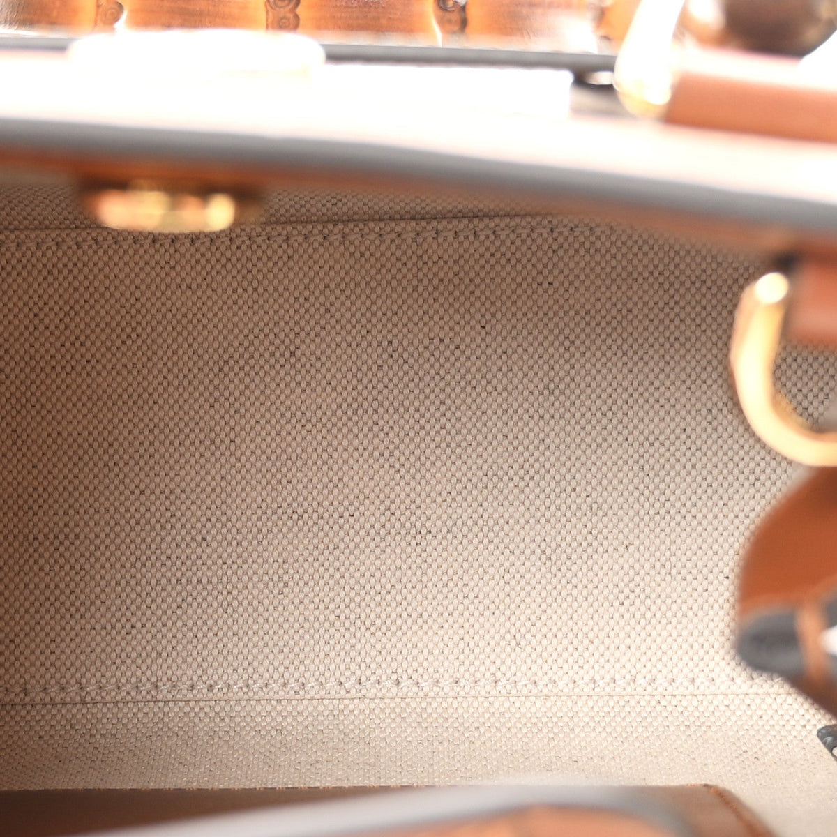 Mini Calfskin Canvas Tote Bag