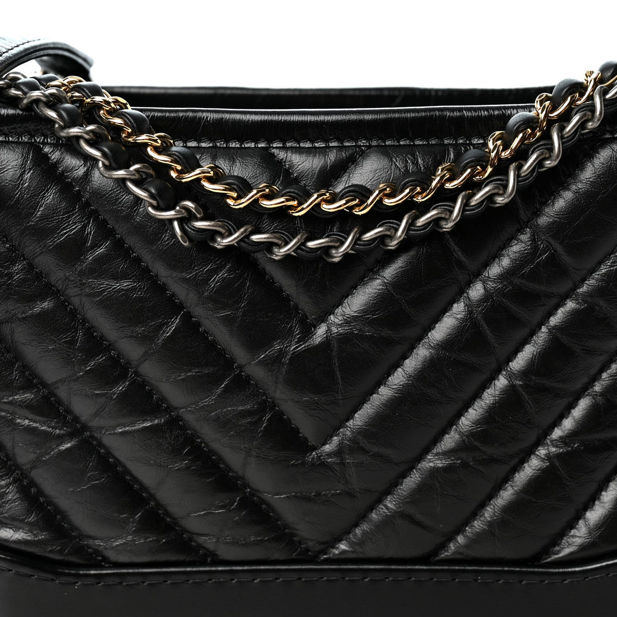 Small Quilted Calfskin Hobo Bag - Black