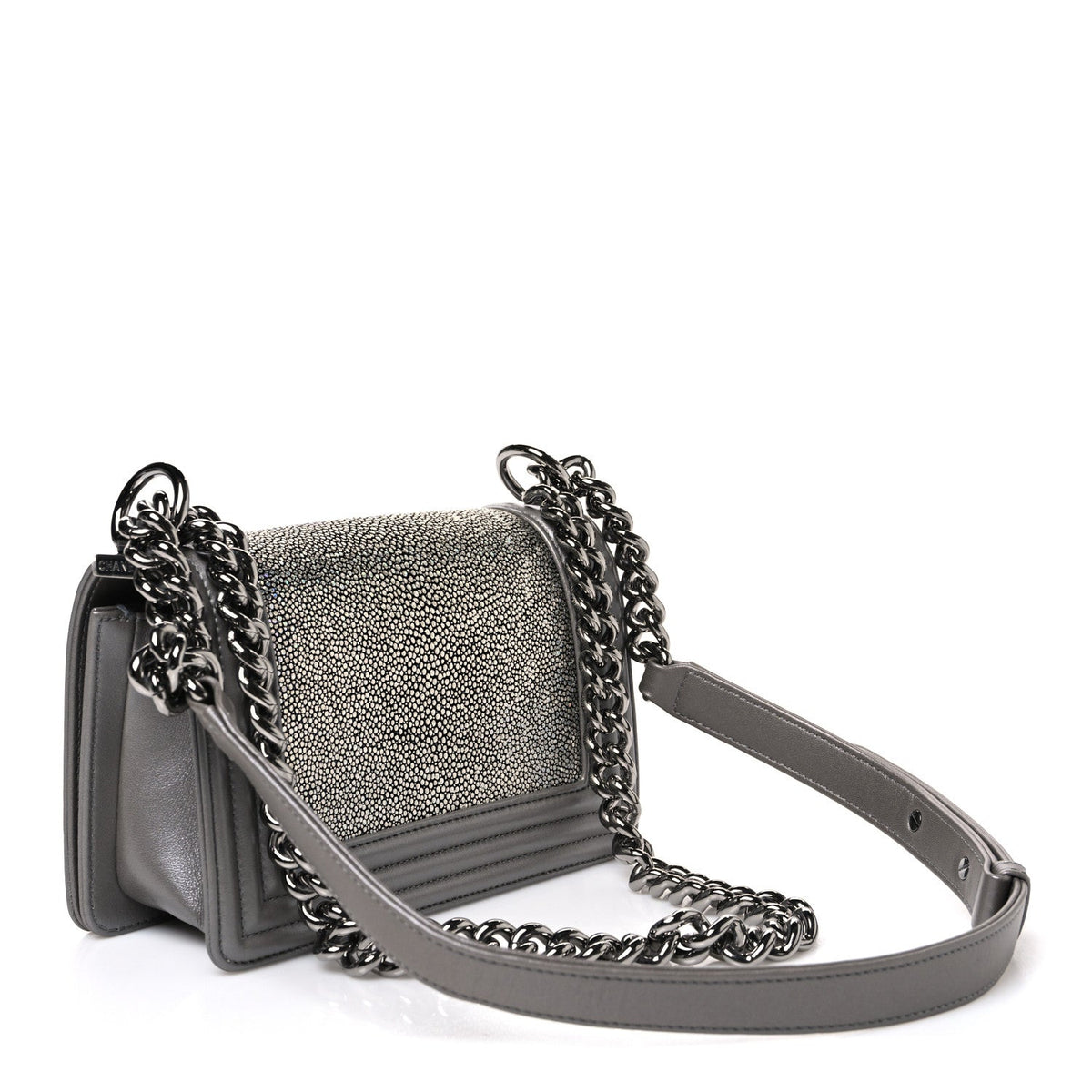 Small Flap Shoulder Bag - Gray