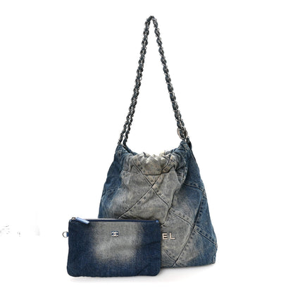 Small Quilted Handbag - Blue