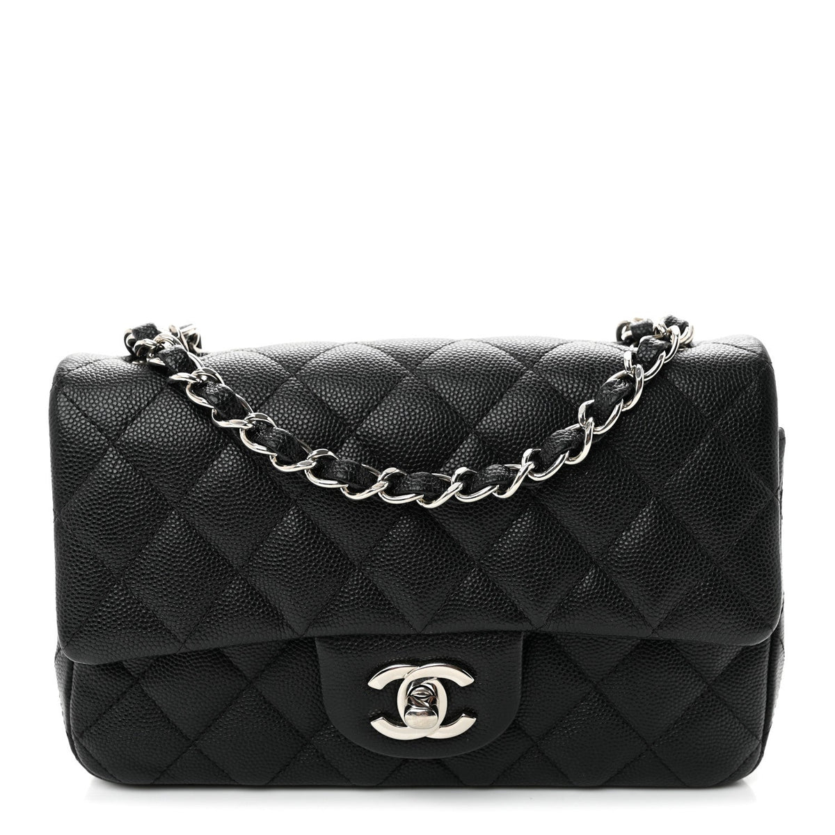 Mini Quilted Caviar Flap Shoulder Bag - Tan