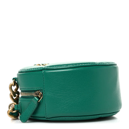 Quilted Lambskin Clutch Bag - Green