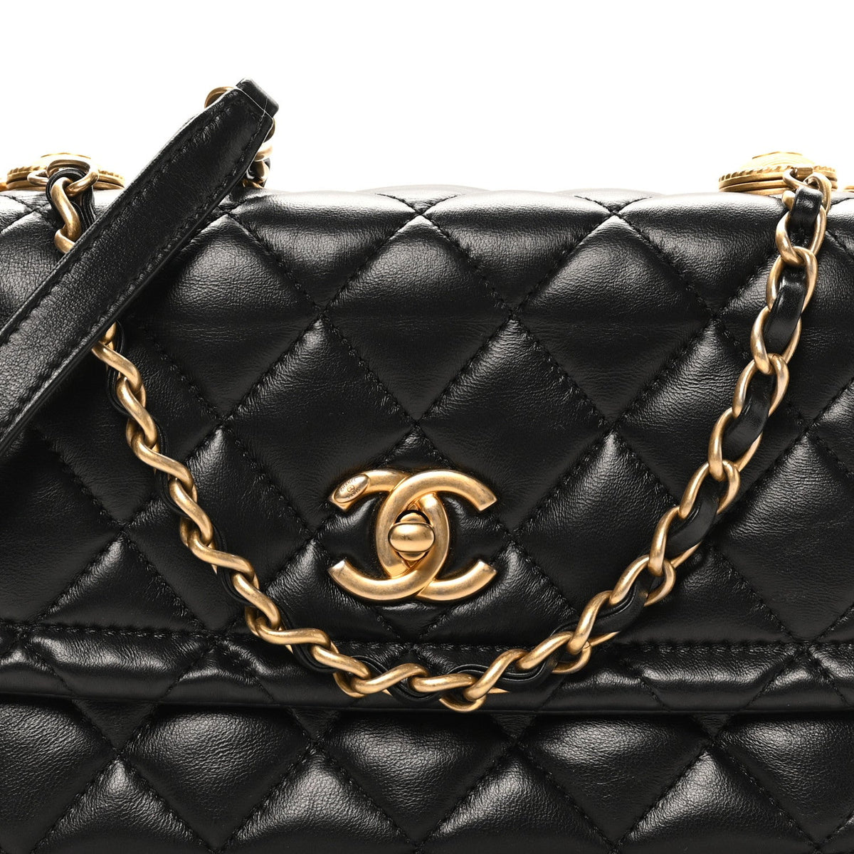 Lambskin Clutch Bag - Black