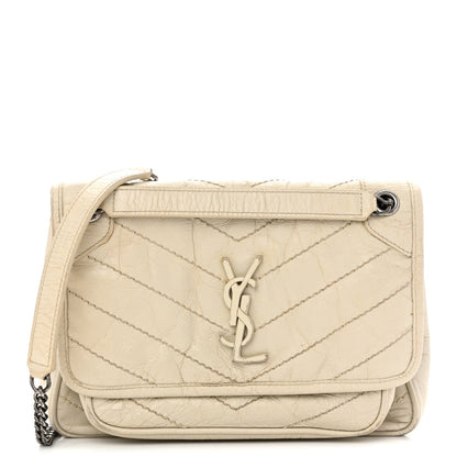 Calfskin Satchel Bag - White
