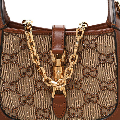 Mini Calfskin Canvas Hobo Bag