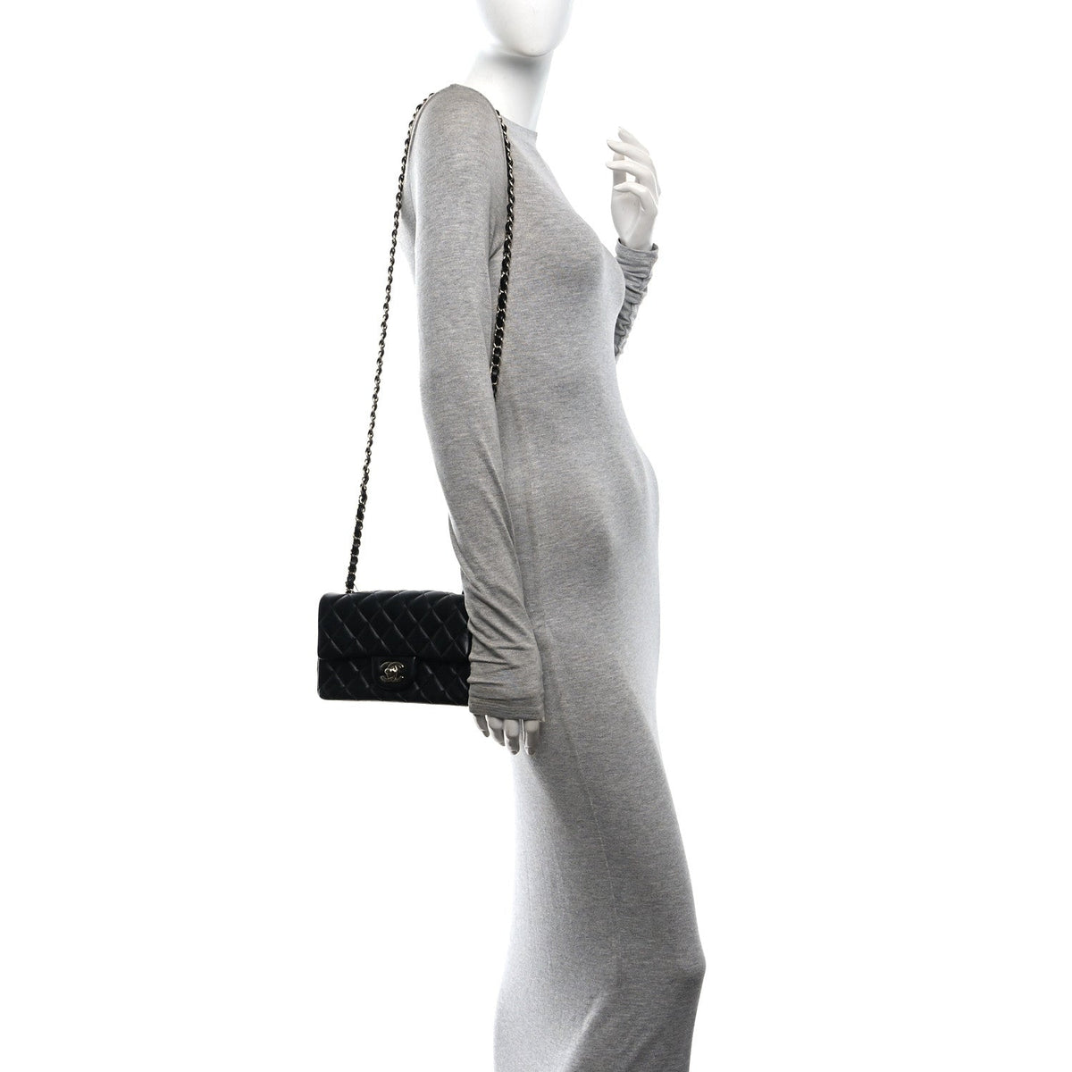 Mini Quilted Lambskin Flap Shoulder Bag - Tan