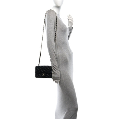 Mini Quilted Lambskin Flap Shoulder Bag - Tan