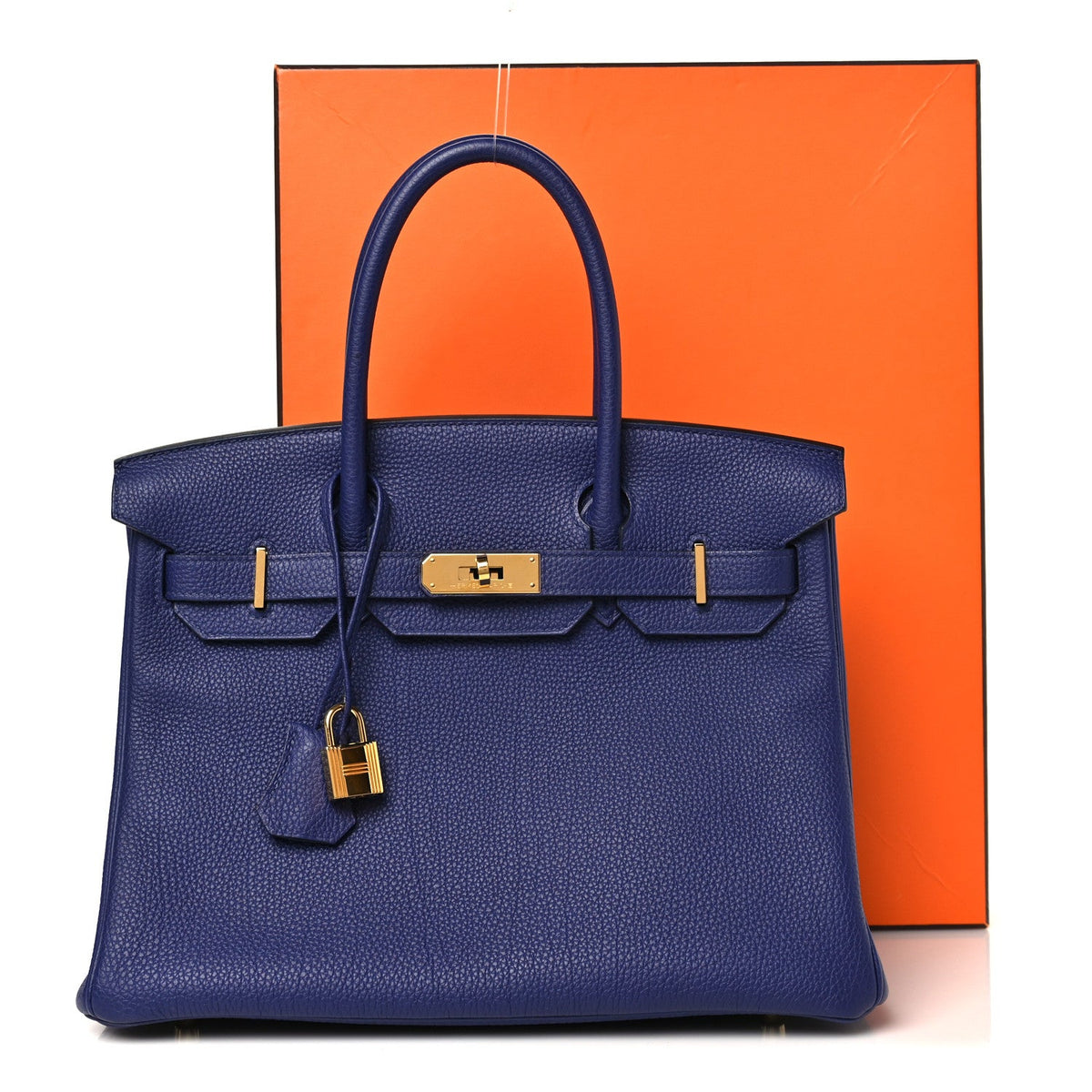 Togo Birkin 30 Bleu Encre Handbag