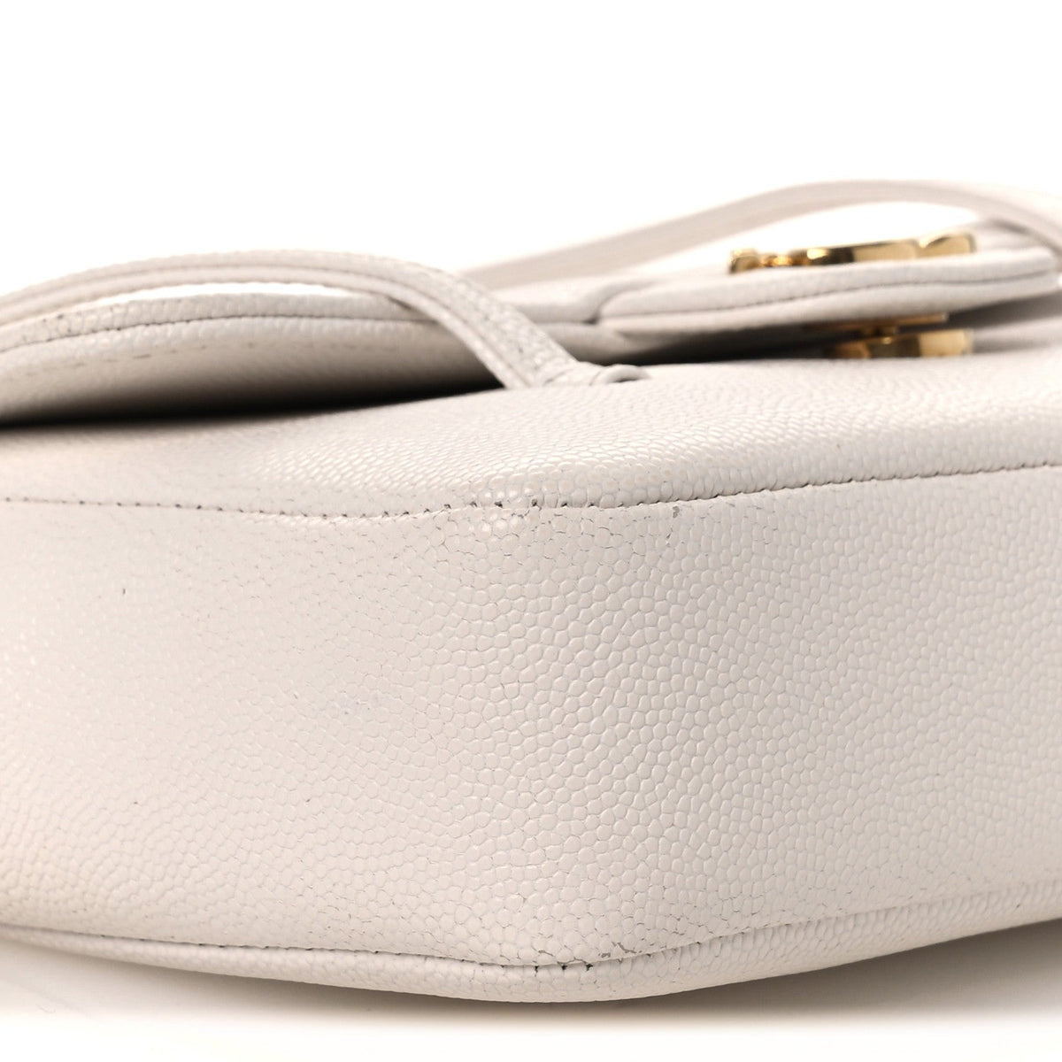 Mini Caviar Shoulder Bag - White