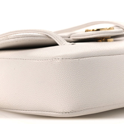 Mini Caviar Shoulder Bag - White