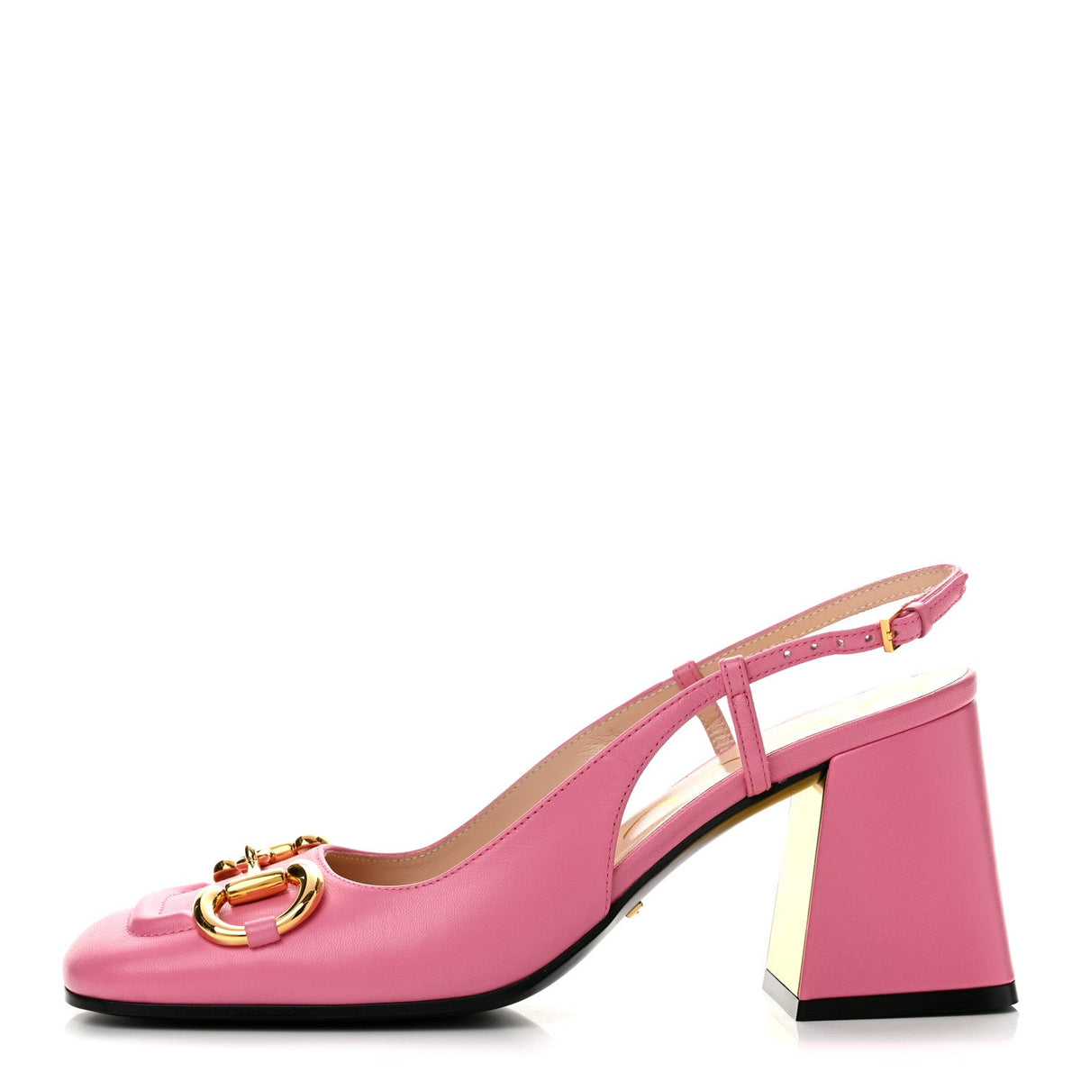 Malaga Kid Horsebit 75Mm Slingback Pumps Pink