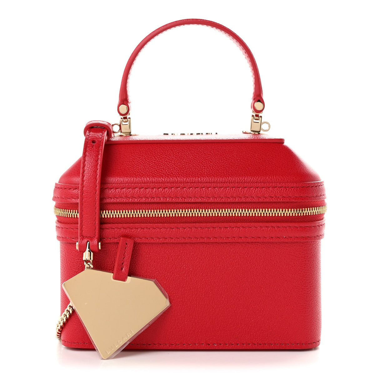 Calfskin Handbag - Red