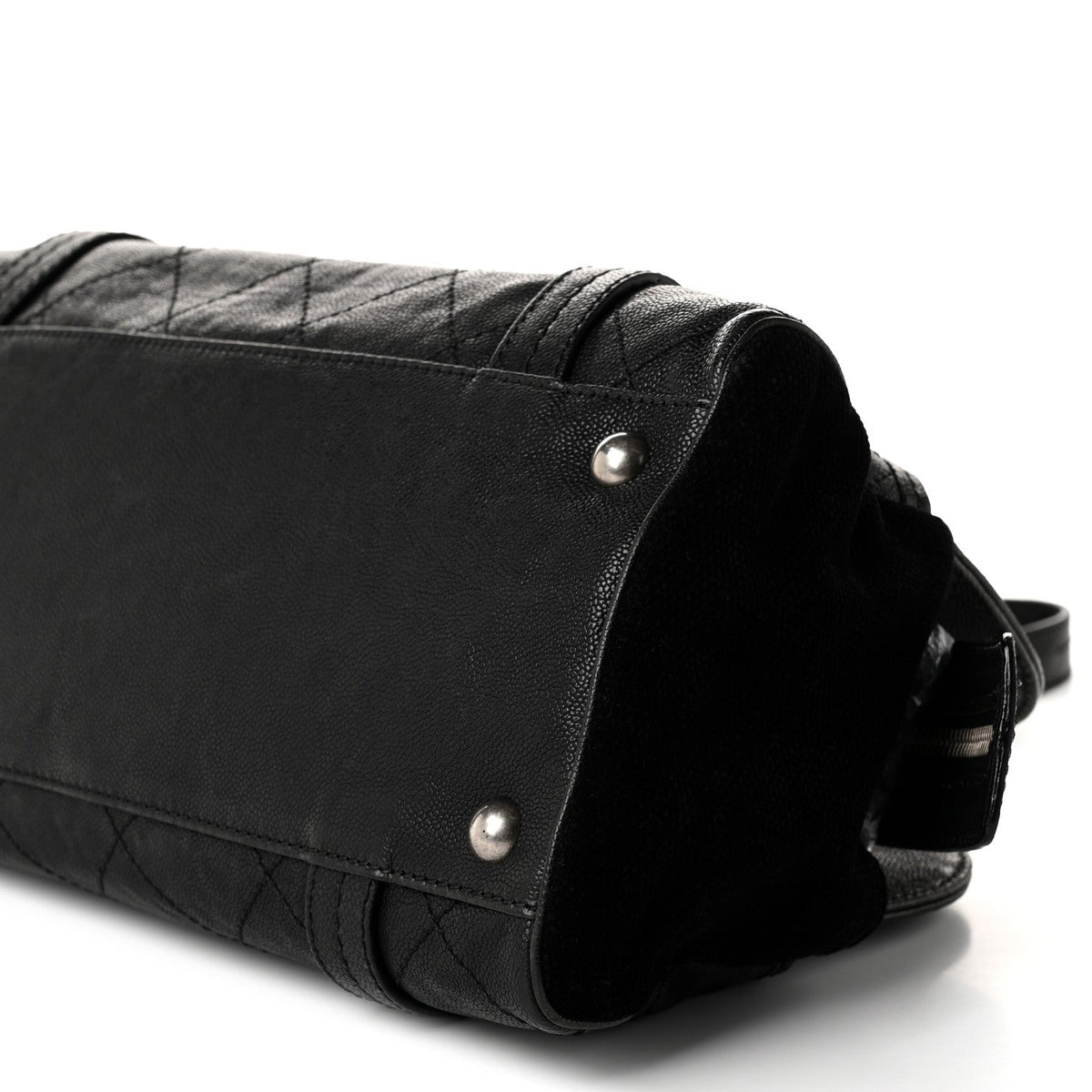Large Quilted Calfskin Tote Bag - Black