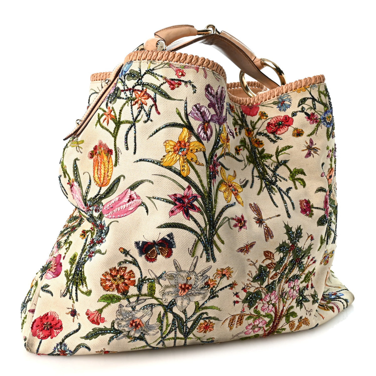 Large Canvas Hobo Bag - White