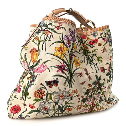 Large Canvas Hobo Bag - White
